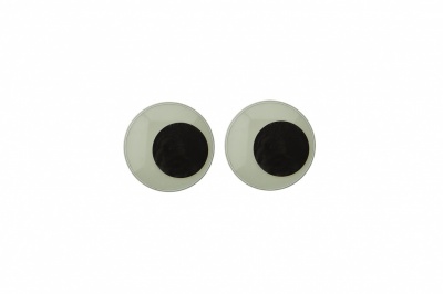 Глазки для игрушек, круглые, с бегающими зрачками, 8 мм/упак.100+/-2 шт, цв. -черно-белые - купить в Камышине. Цена: 28.86 руб.