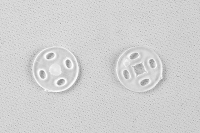 Кнопки пришивные пластиковые 10 мм, блистер 24шт, цв.-прозрачные - купить в Камышине. Цена: 48.41 руб.