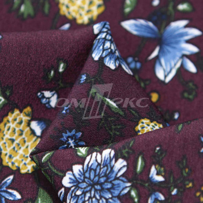 Плательная ткань "Фламенко" 4.1, 80 гр/м2, шир.150 см, принт растительный - купить в Камышине. Цена 259.21 руб.