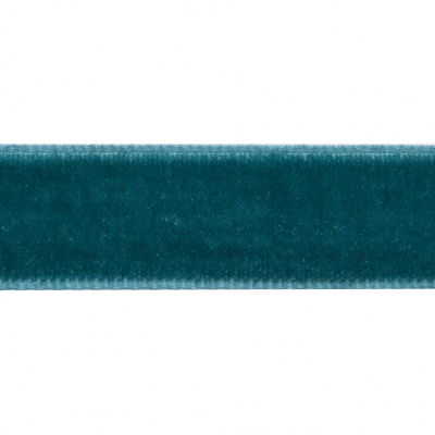 Лента бархатная нейлон, шир.12 мм, (упак. 45,7м), цв.65-изумруд - купить в Камышине. Цена: 392 руб.