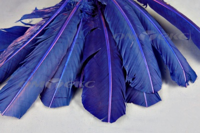 Декоративный Пучок из перьев, перо 23см/синий - купить в Камышине. Цена: 12.34 руб.