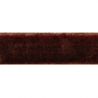 Лента бархатная нейлон, шир.12 мм, (упак. 45,7м), цв.120-шоколад - купить в Камышине. Цена: 392 руб.