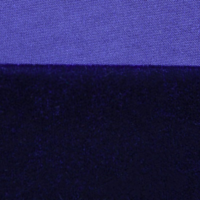 Бархат стрейч №14, 240 гр/м2, шир.160 см, (2,6 м/кг), цвет т.синий - купить в Камышине. Цена 740.88 руб.