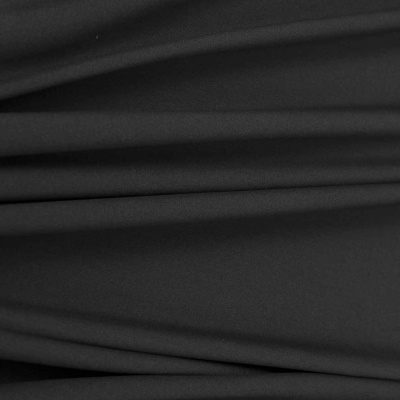 Костюмная ткань с вискозой "Рошель", 250 гр/м2, шир.150см, цвет чёрный - купить в Камышине. Цена 438.12 руб.